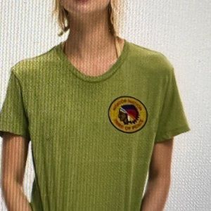 Aviator Nation tee. Worn once. Med. Supposed to have frosted edge. Made in LA!